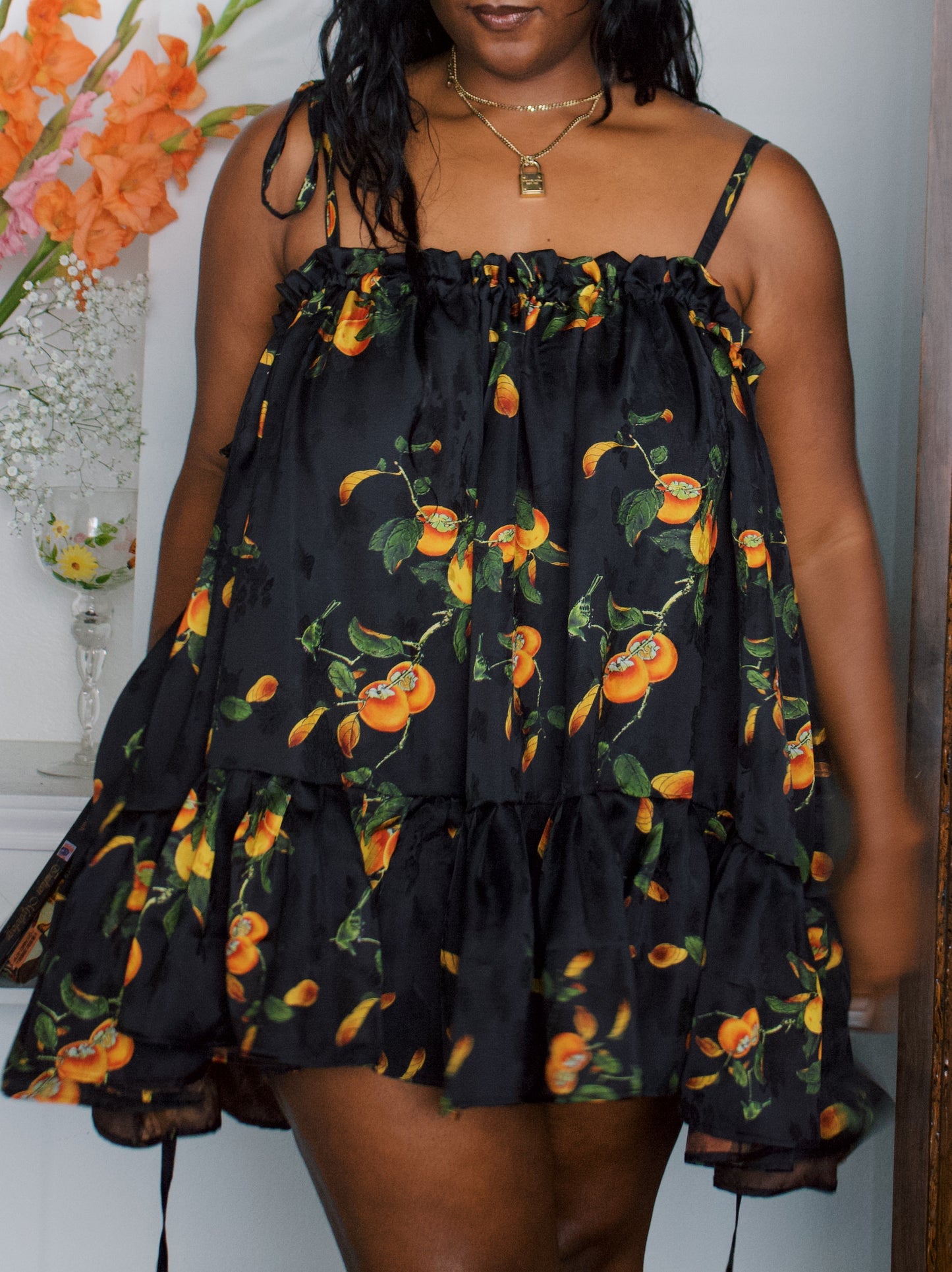 The Komi Dress - Fruits - Persimmon