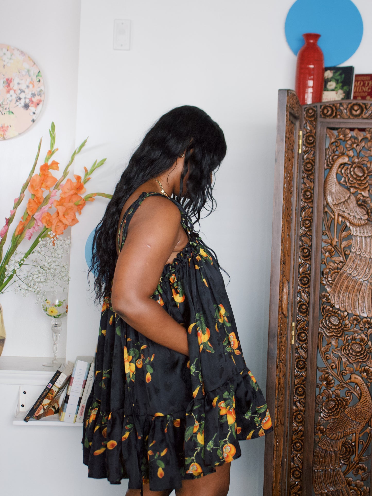 The Komi Dress - Fruits - Persimmon