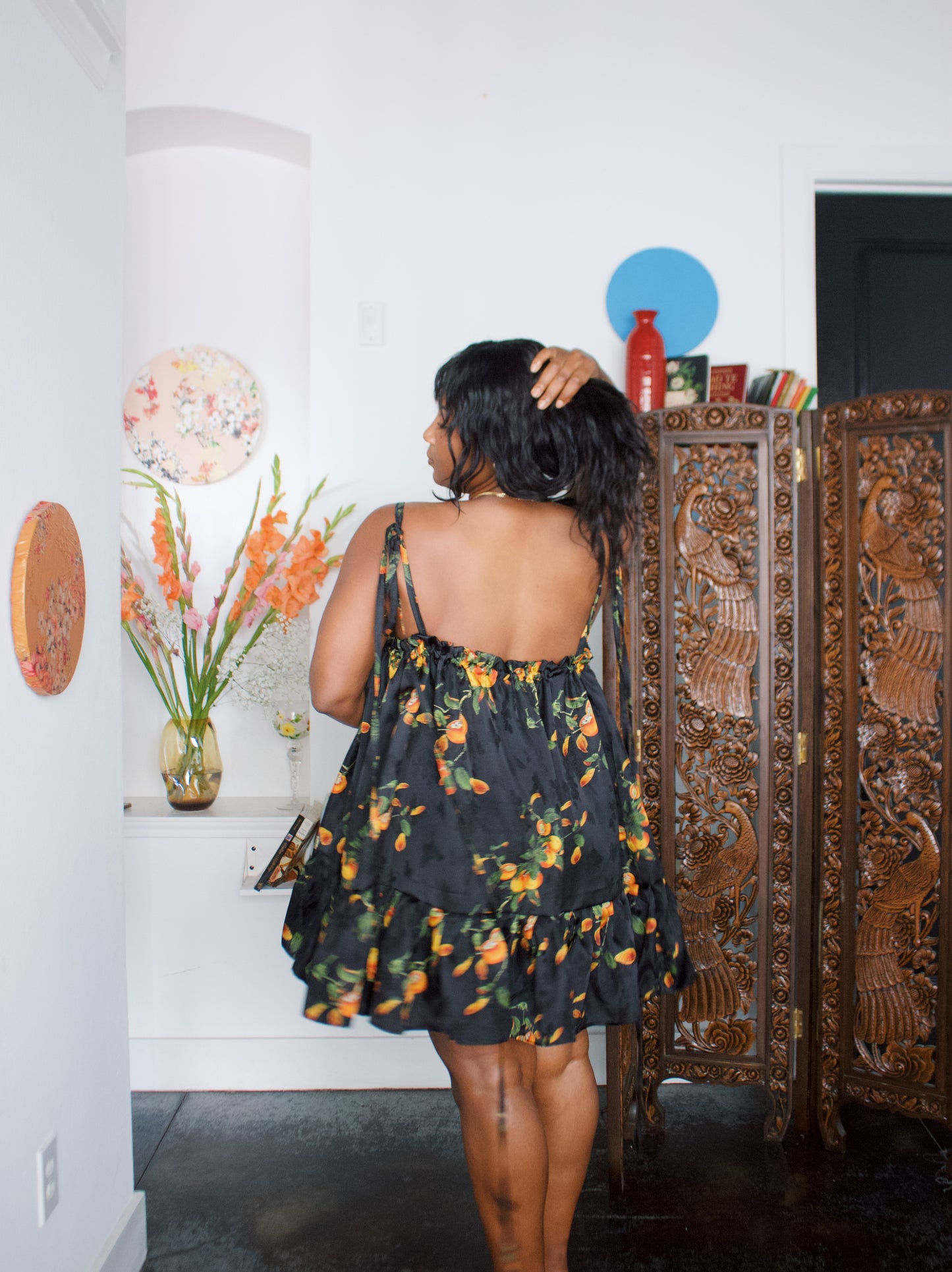 The Komi Dress - Fruits - Persimmon