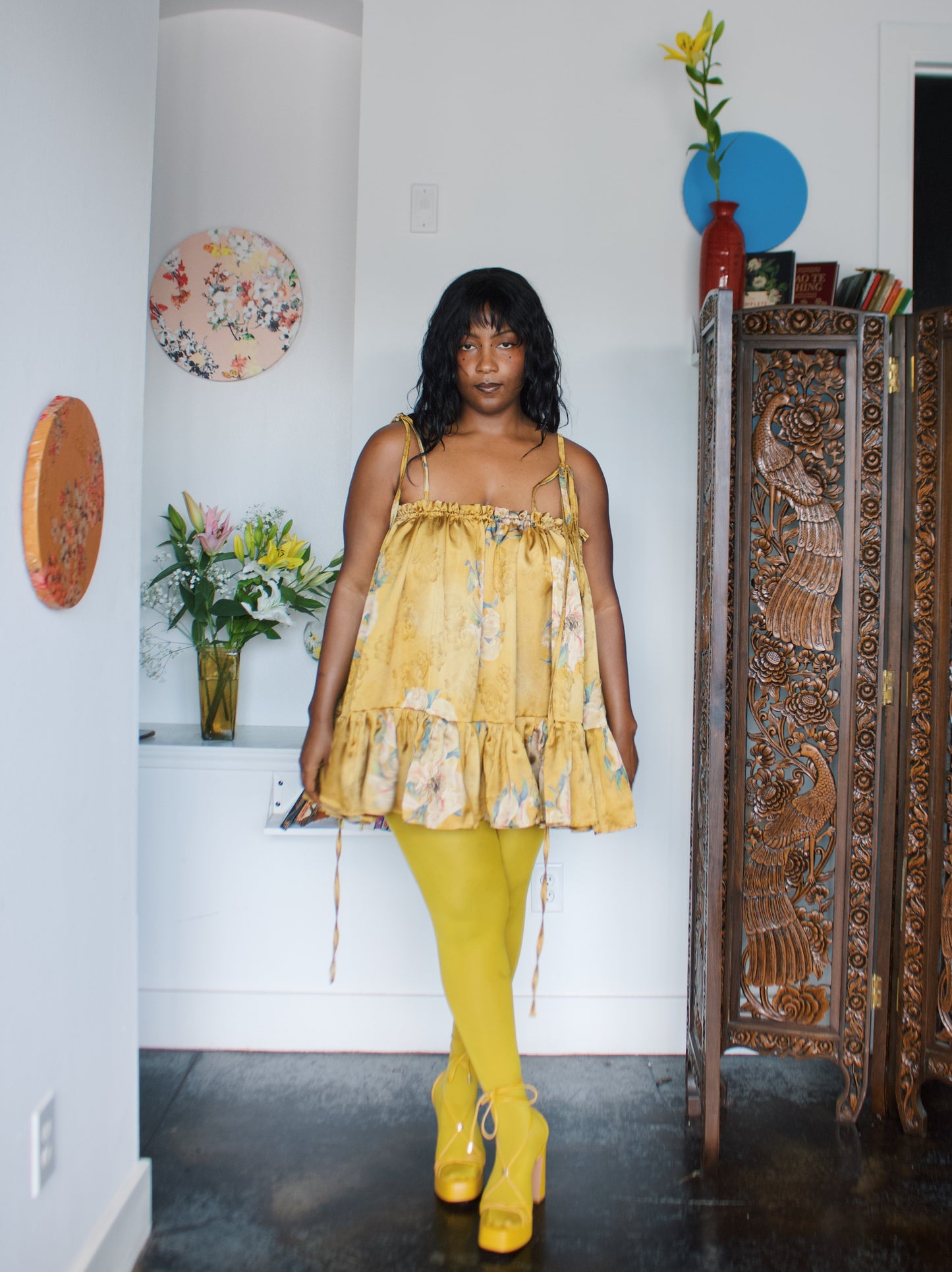 The Komi Dress - Yellow Lilly