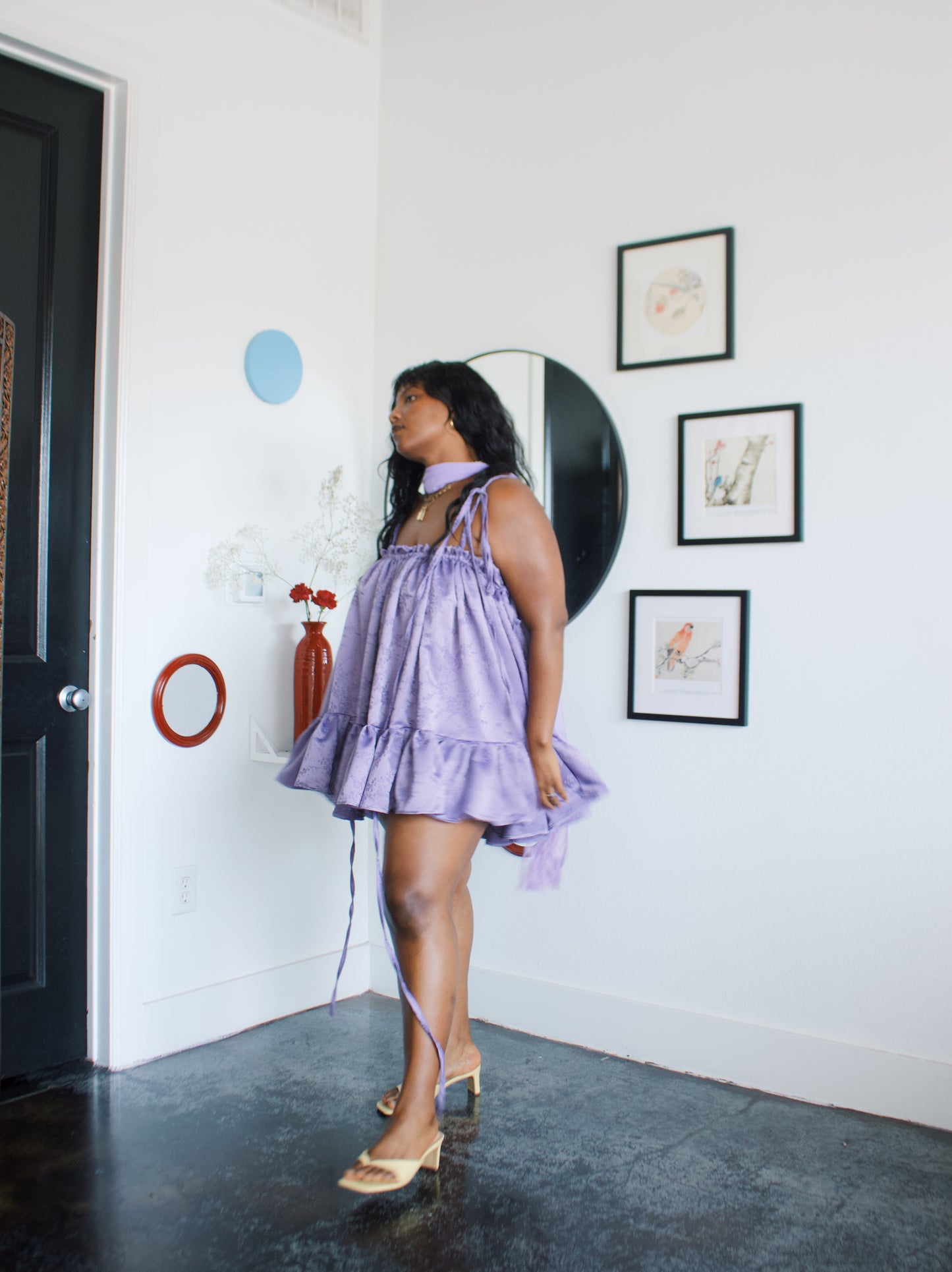 The Komi Dress in Plum