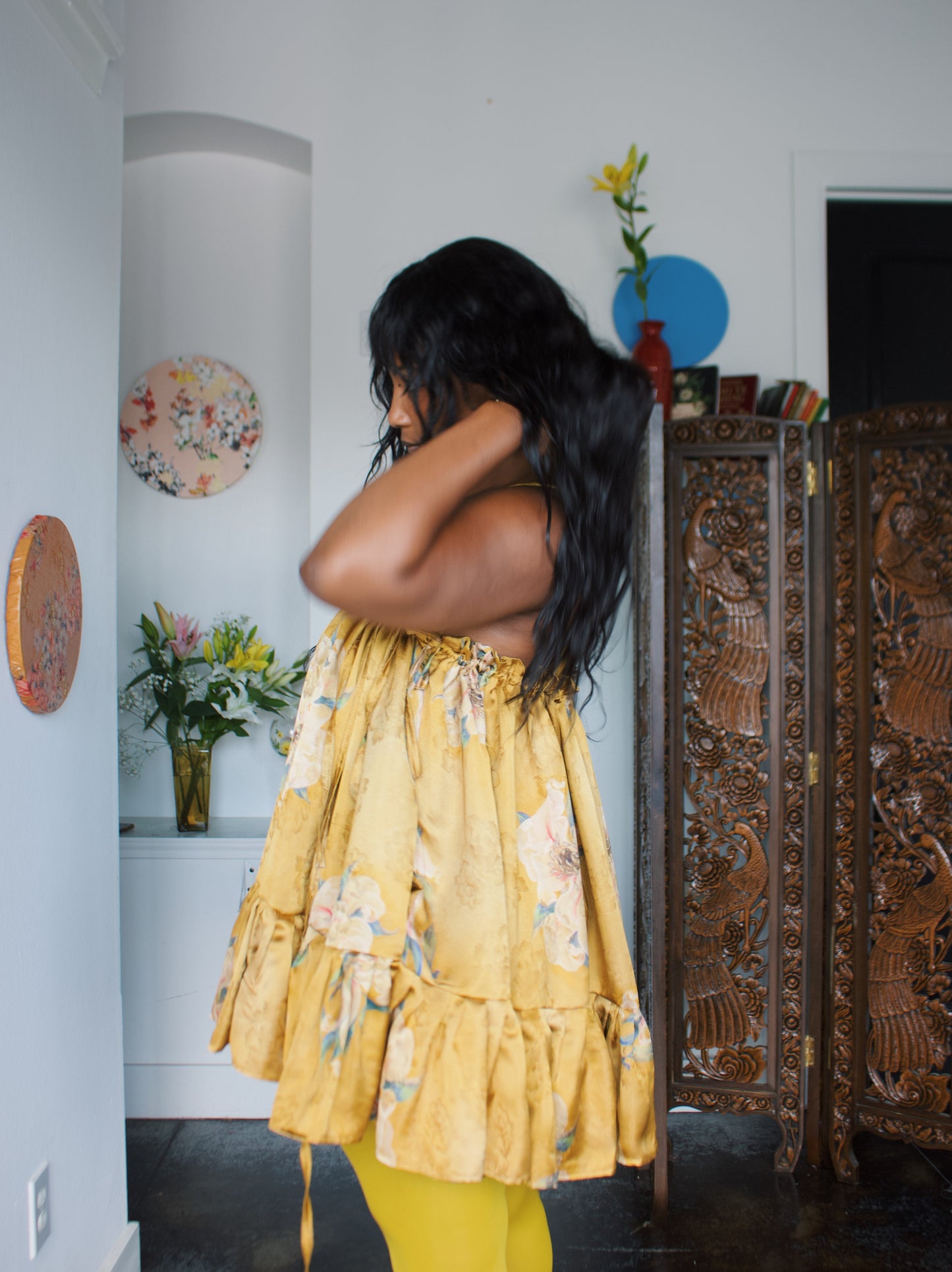 The Komi Dress - Yellow Lilly
