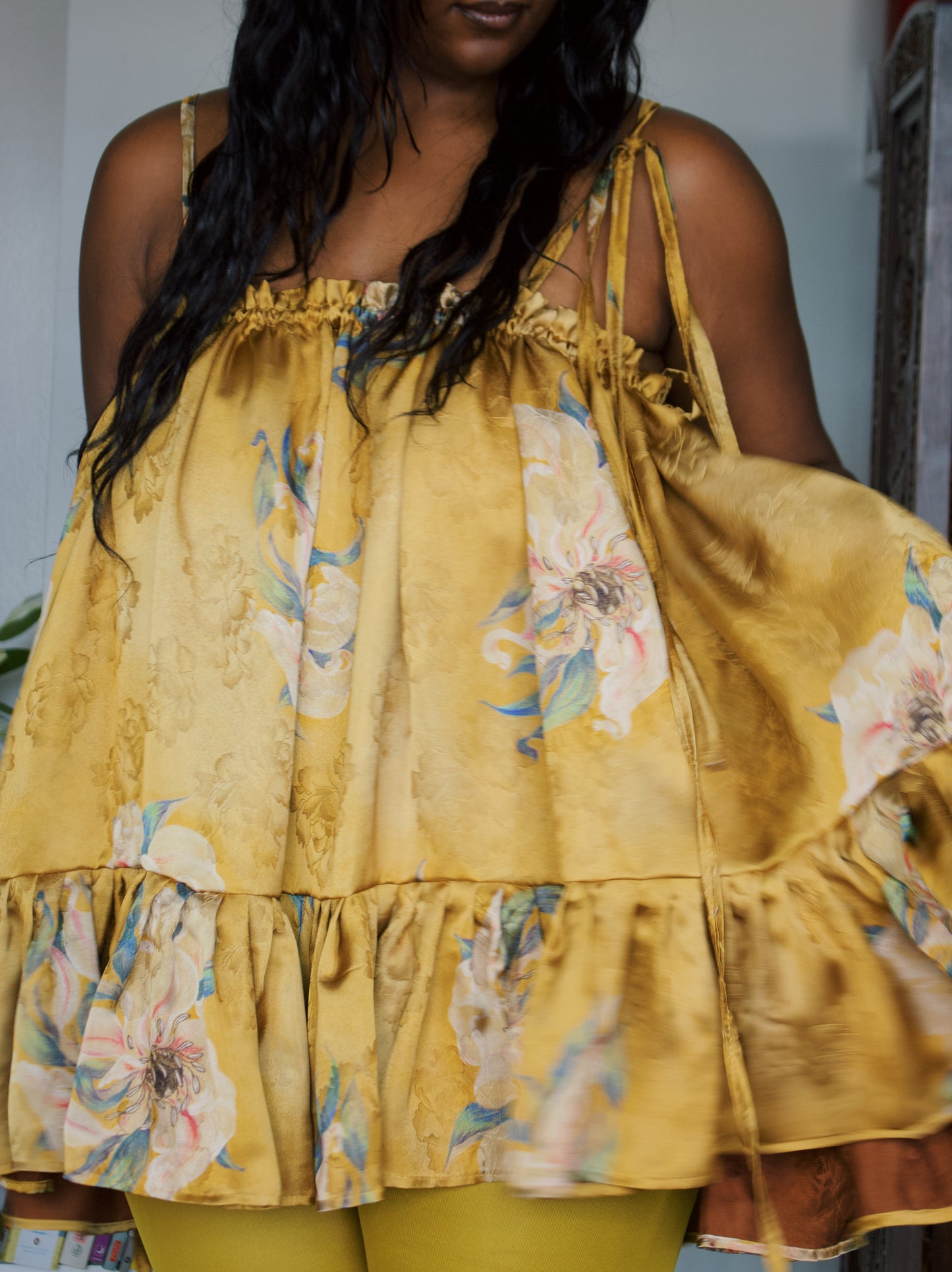 The Komi Dress - Yellow Lilly