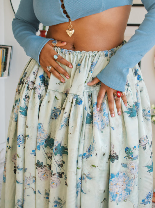 The Meadow Skirt - Blue Peony