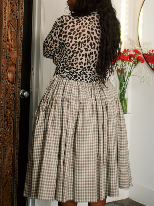 The Meadow Skirt - Plaid - Tea