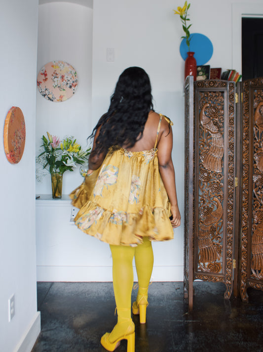 The Komi Dress - Yellow Lilly