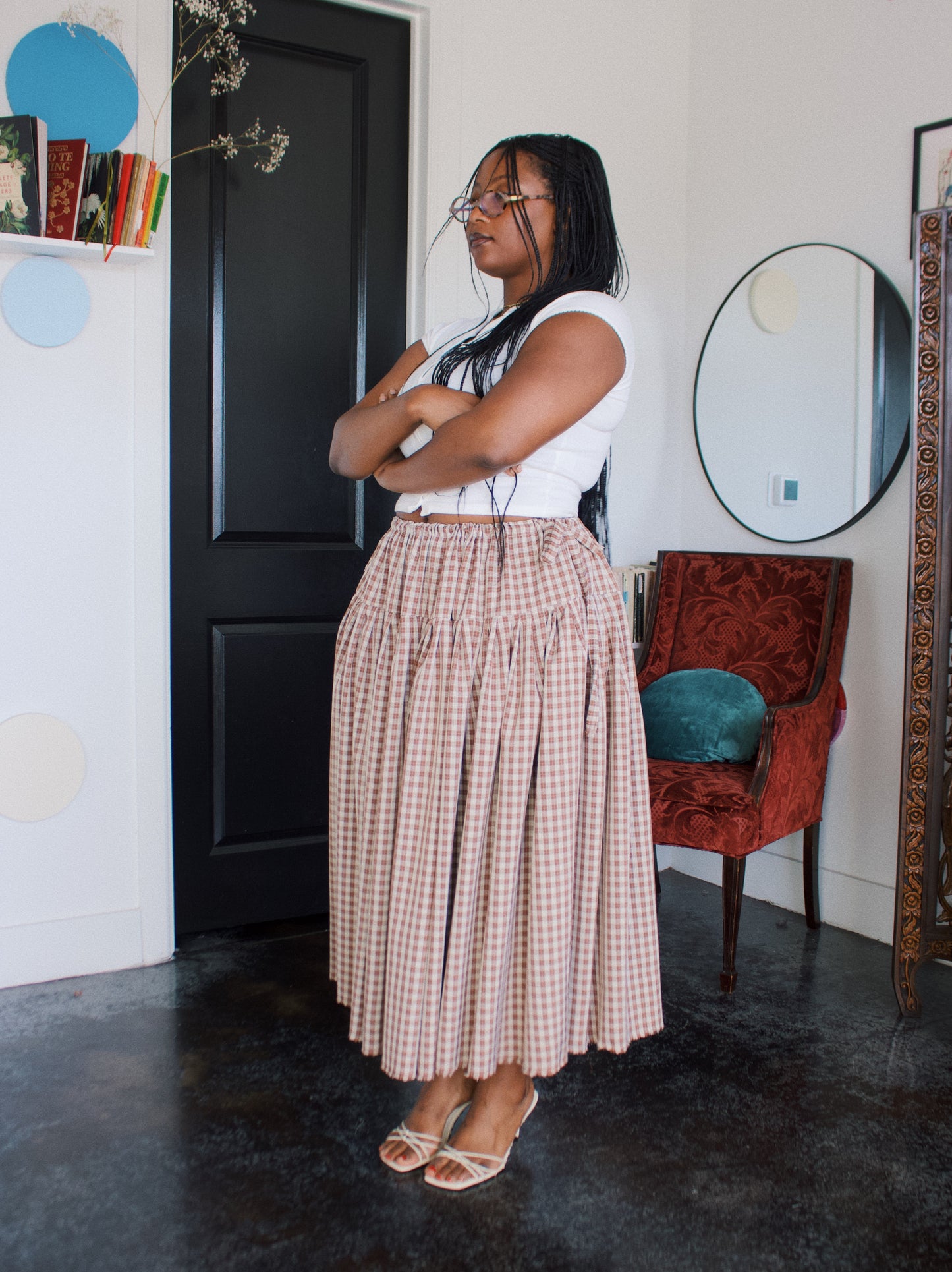 The Meadow Skirt - Plaid - Coffee