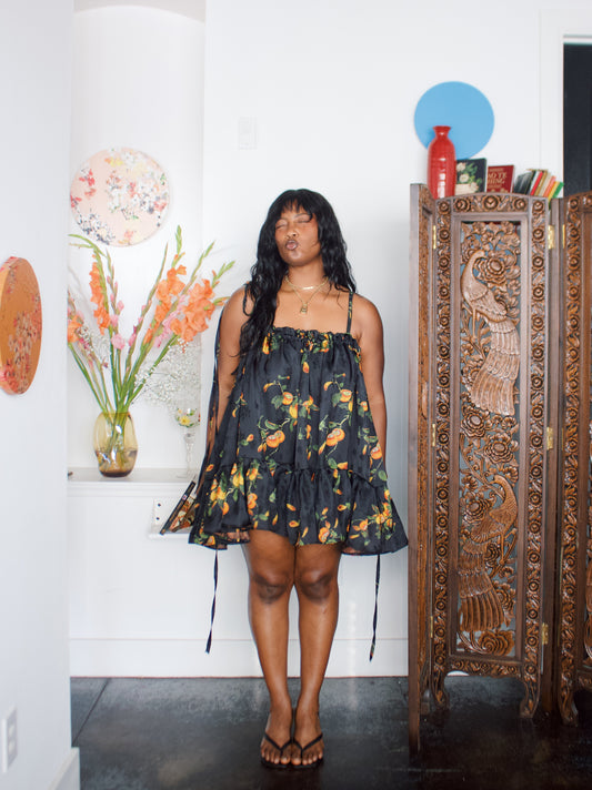 The Komi Dress - Fruits - Persimmon