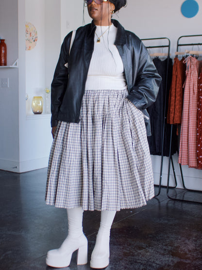 The Meadow Skirt - Plaid - Tea