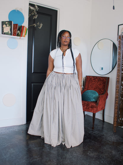 The Meadow Skirt - Plaid - Tea