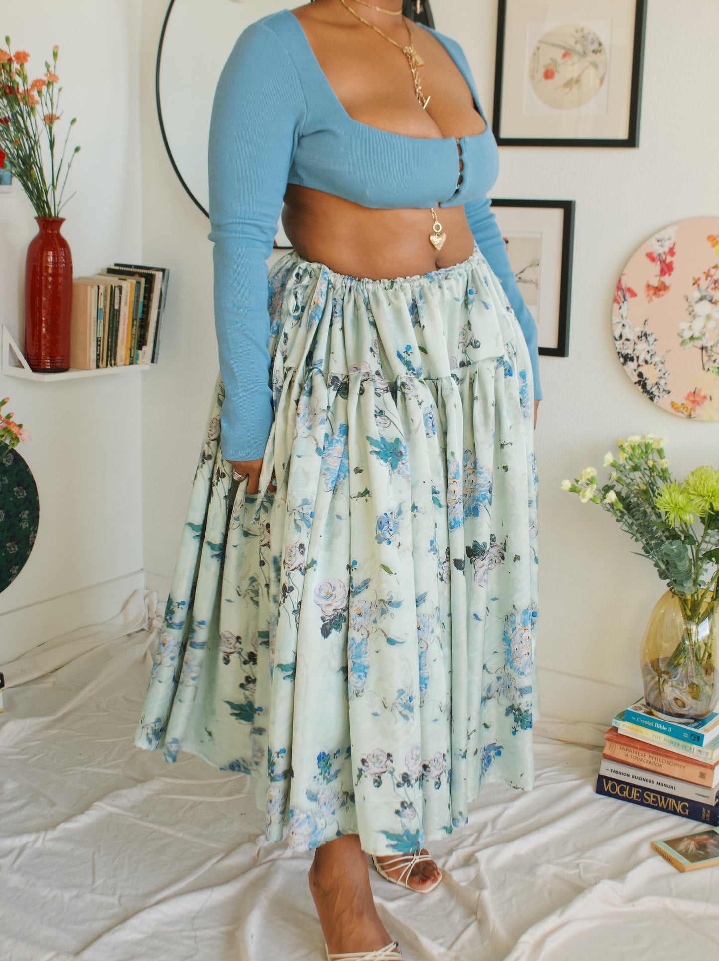 The Meadow Skirt - Blue Peony