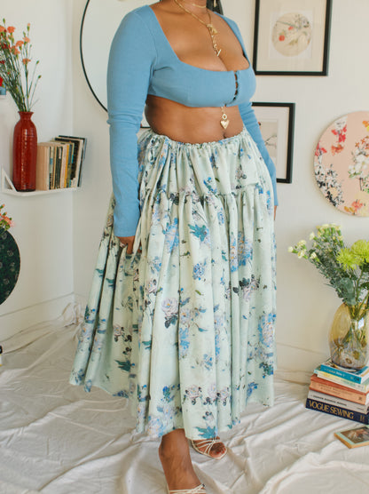 The Meadow Skirt - Blue Peony