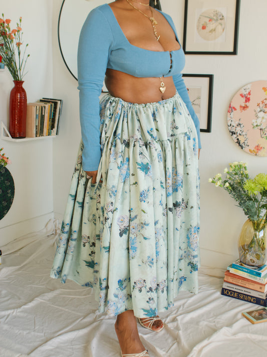 The Meadow Skirt - Blue Peony