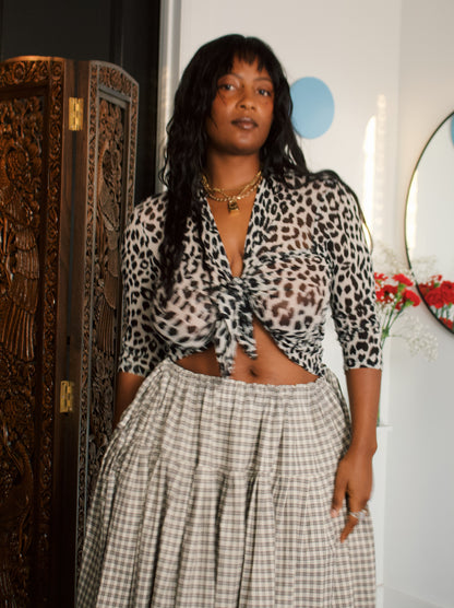 The Meadow Skirt - Plaid - Tea