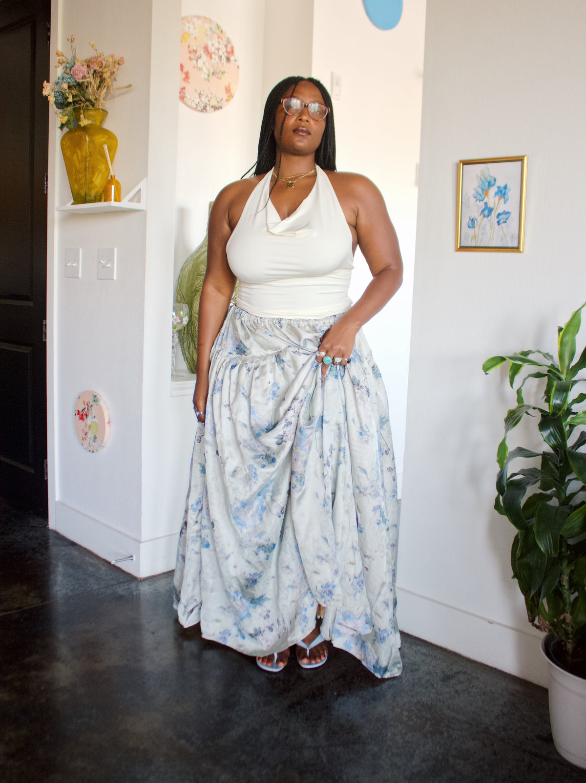 The Meadow Skirt - Blue Peony
