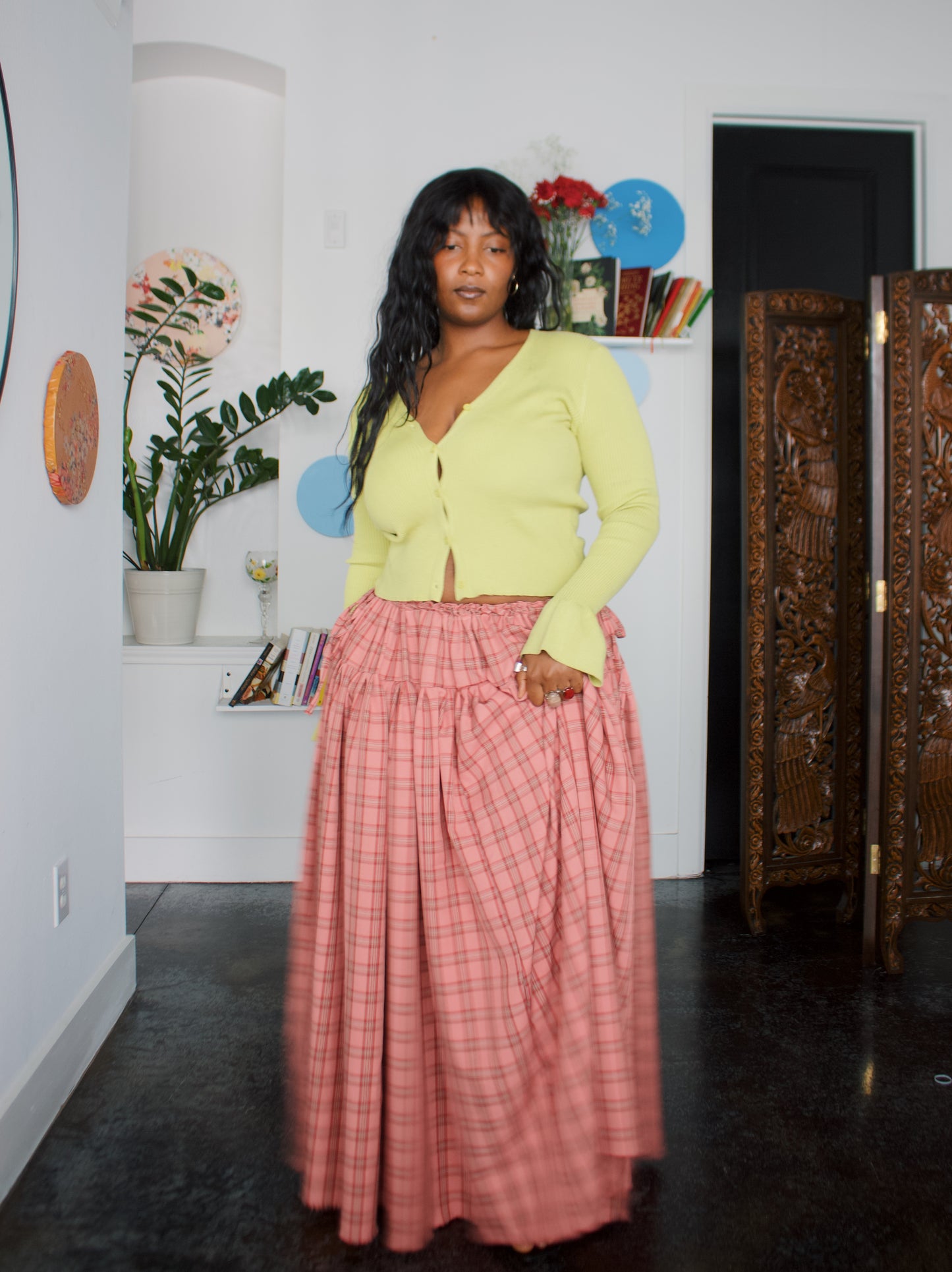 The Meadow Skirt - Plaid - Watermelon