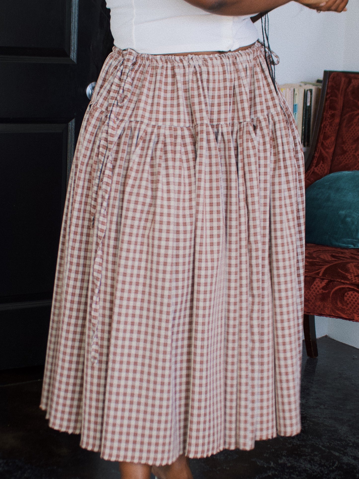 The Mea Skirt - Plaid - Coffee