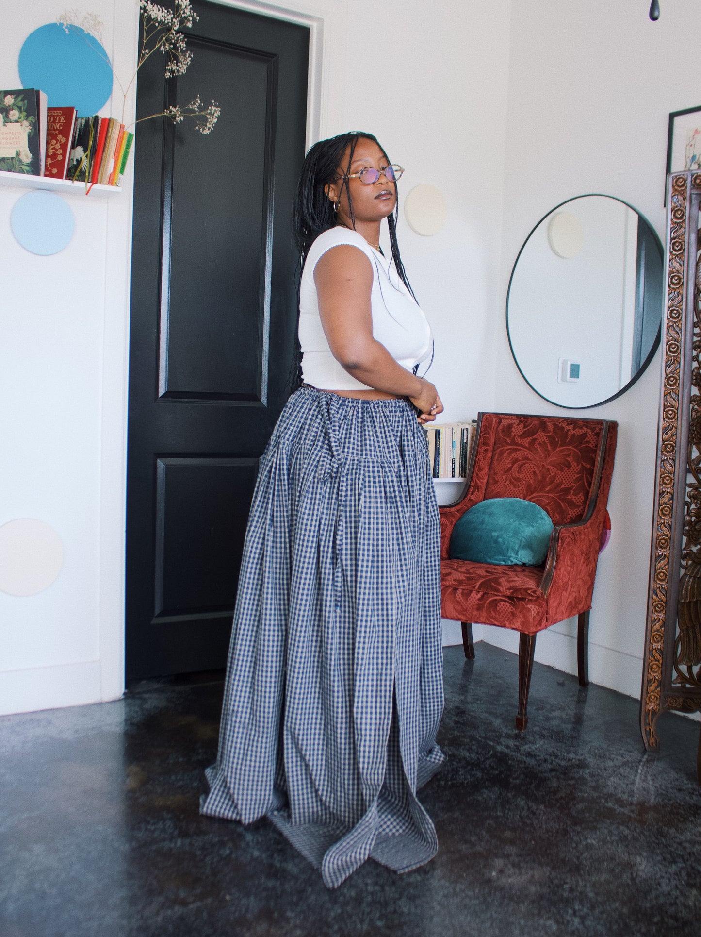 The Meadow Skirt - Plaid - Lake