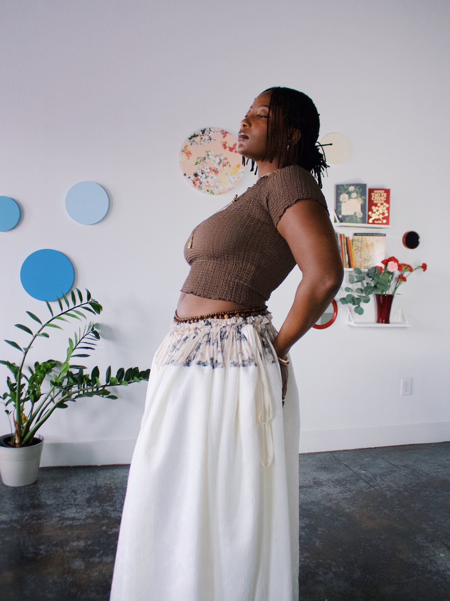 The JOANNA Skirt in Plum | Ivory