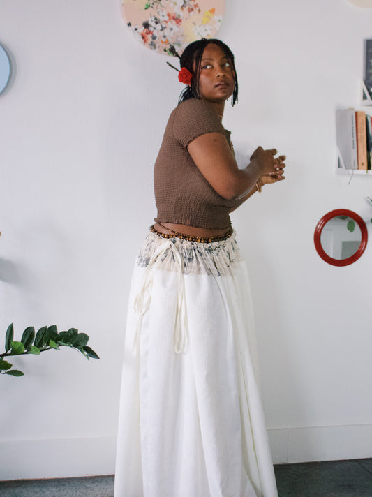 The JOANNA Skirt in Plum | Ivory