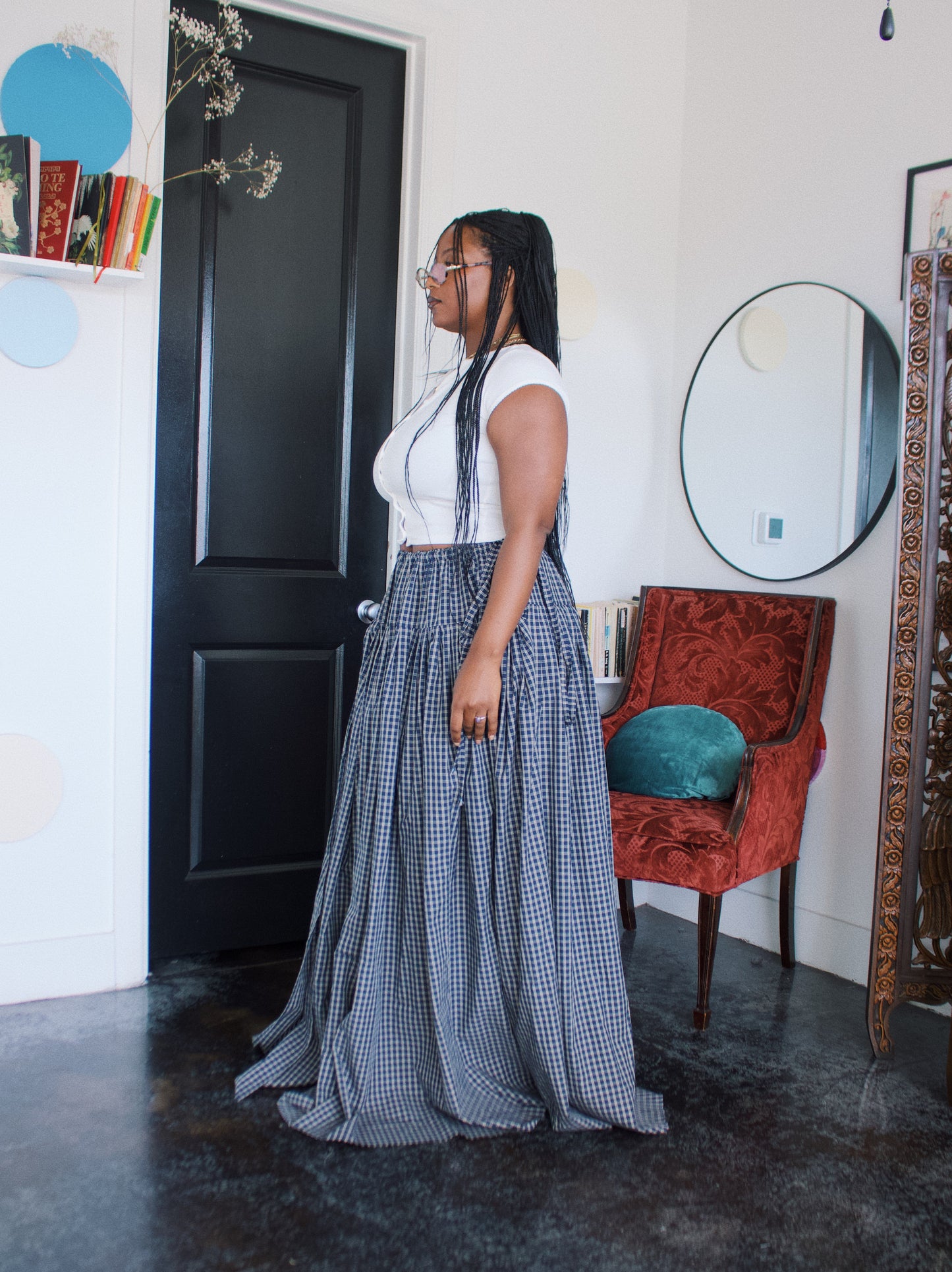 The Meadow Skirt - Plaid - Lake