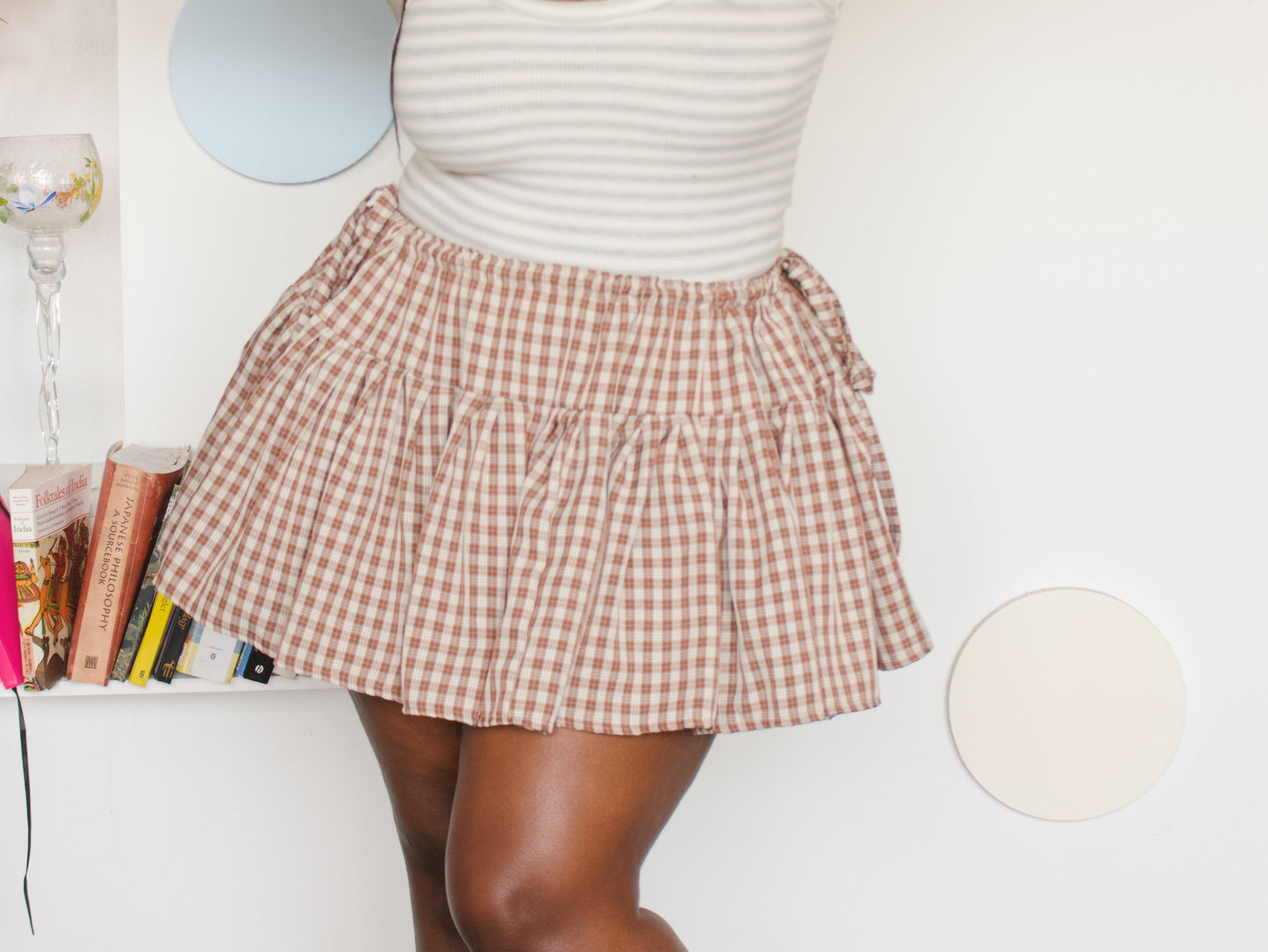 The Mea Skirt - Plaid - Coffee