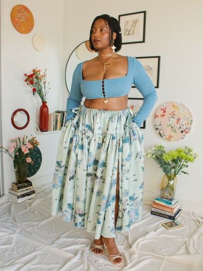 The Meadow Skirt - Blue Peony