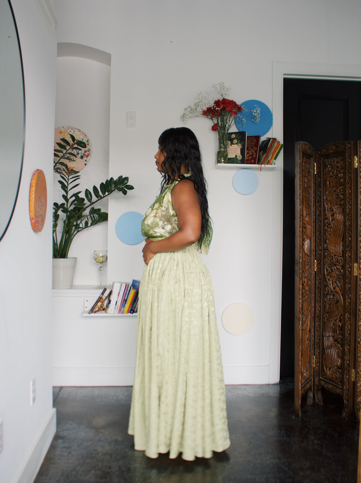 The Meadow Skirt - Green Tea Roses