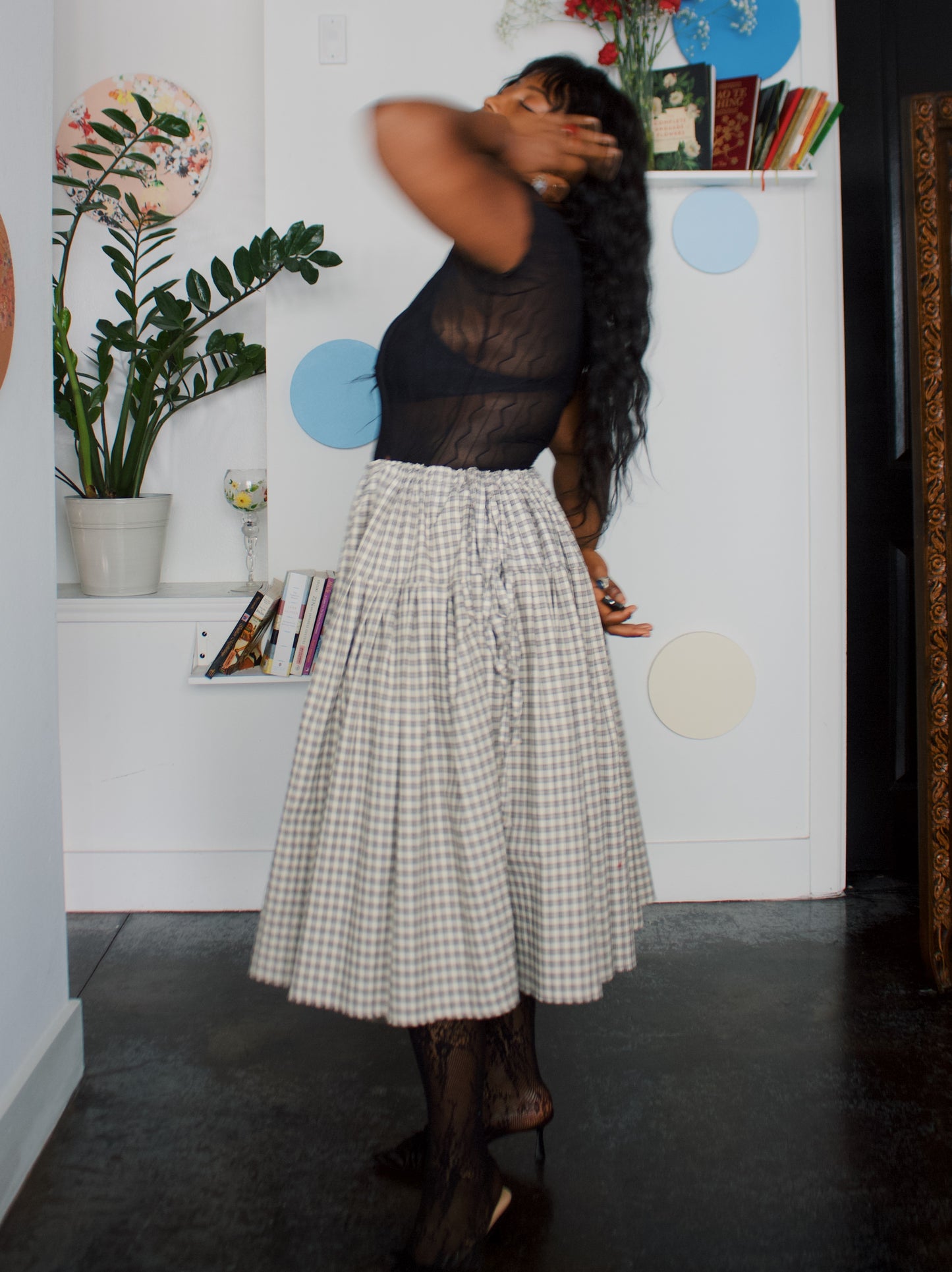 The Meadow Skirt - Plaid - Tea