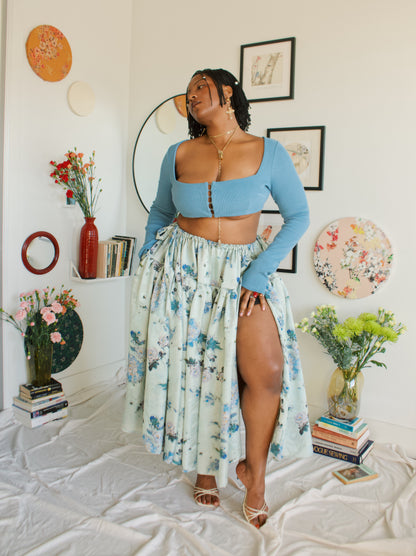 The Meadow Skirt - Blue Peony