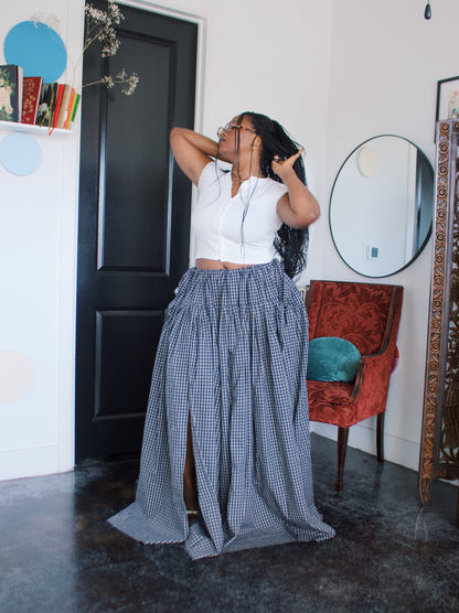 The Meadow Skirt - Plaid - Lake