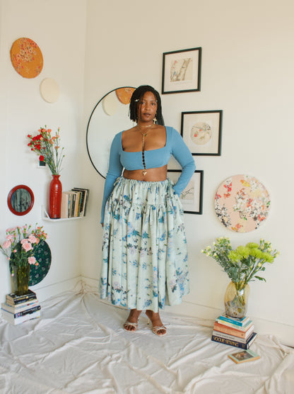 The Meadow Skirt - Blue Peony
