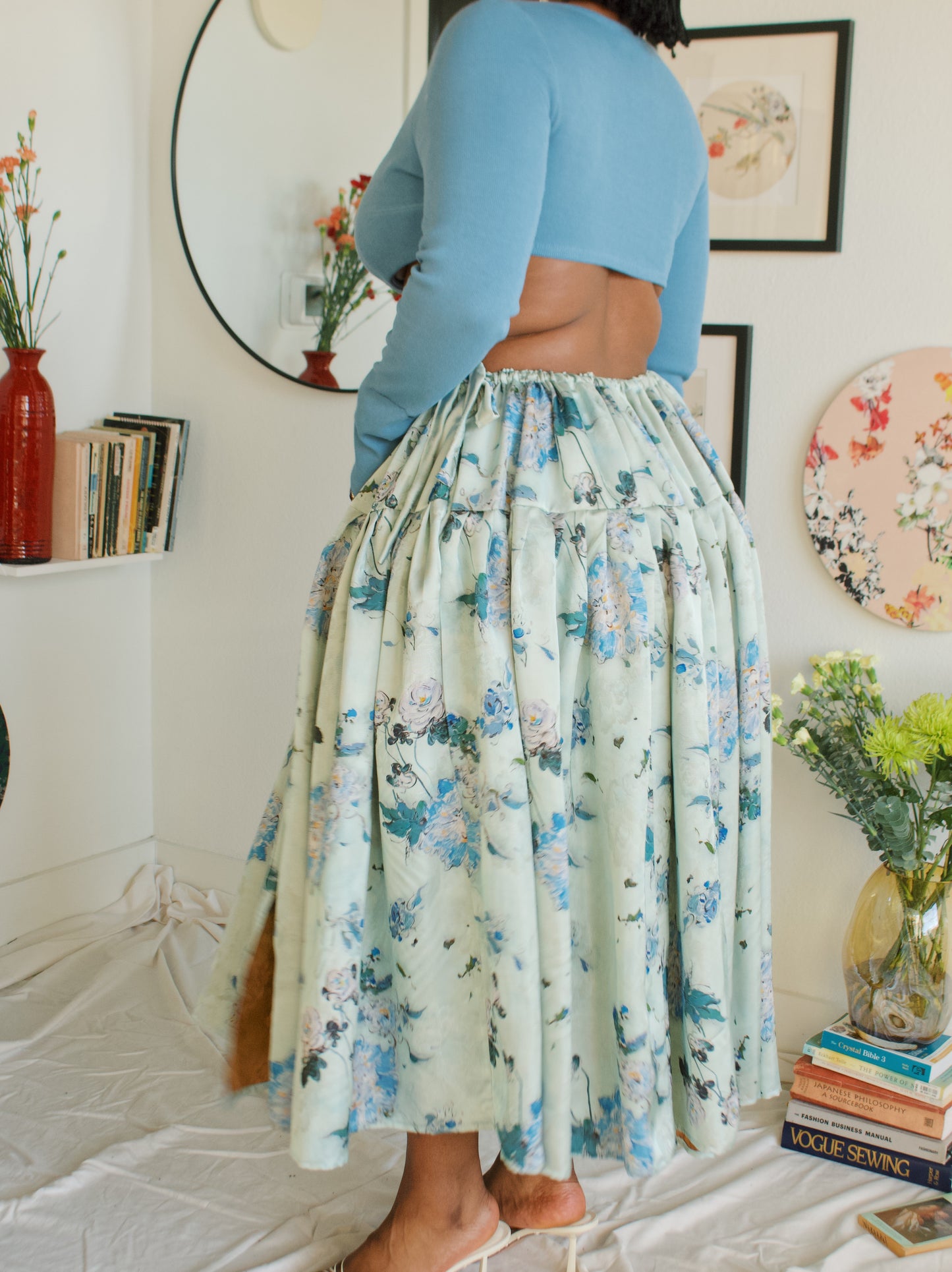 The Meadow Skirt - Blue Peony