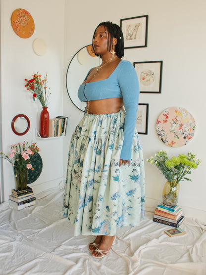 The Meadow Skirt - Blue Peony
