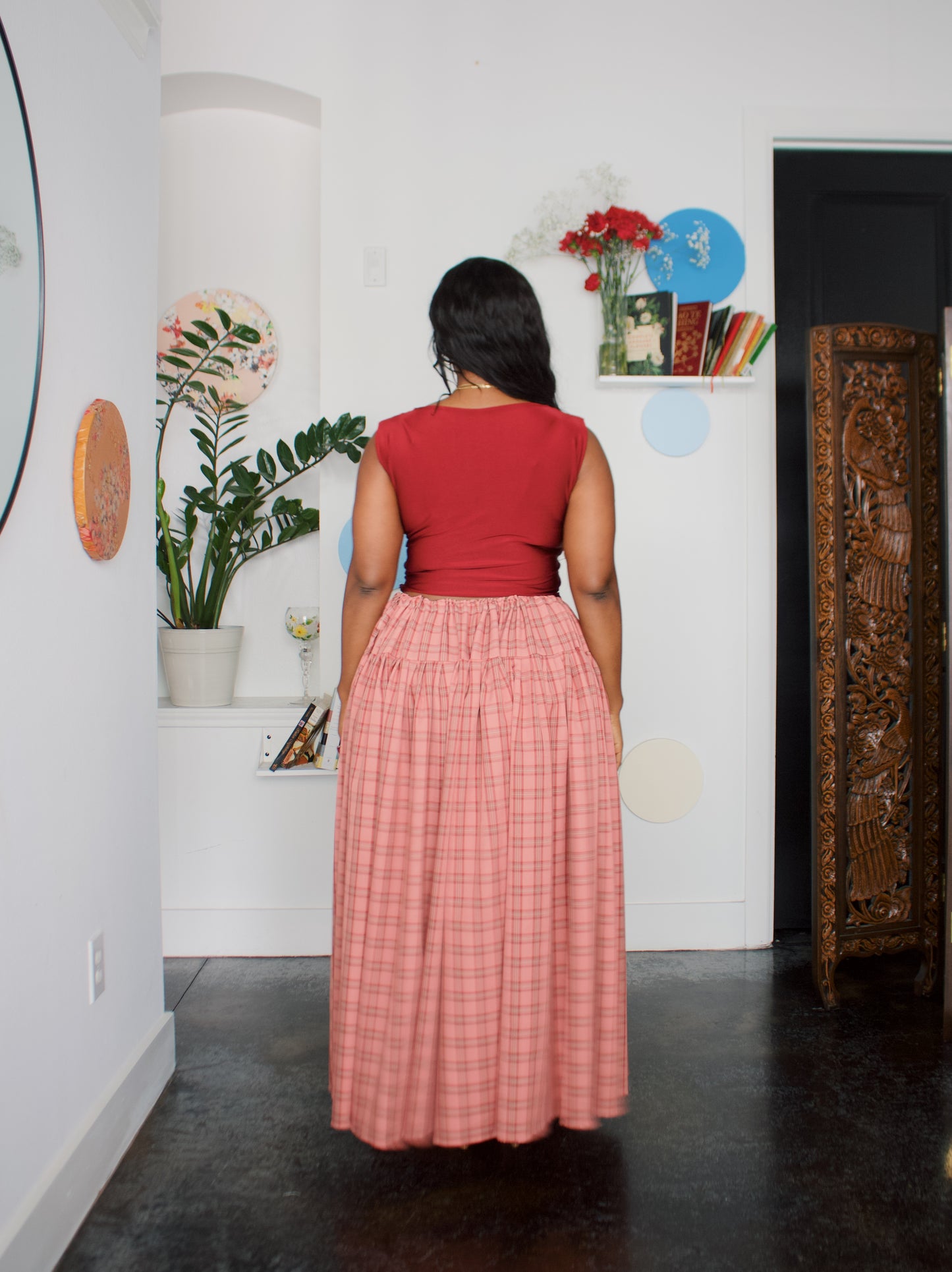 The Meadow Skirt - Plaid - Watermelon