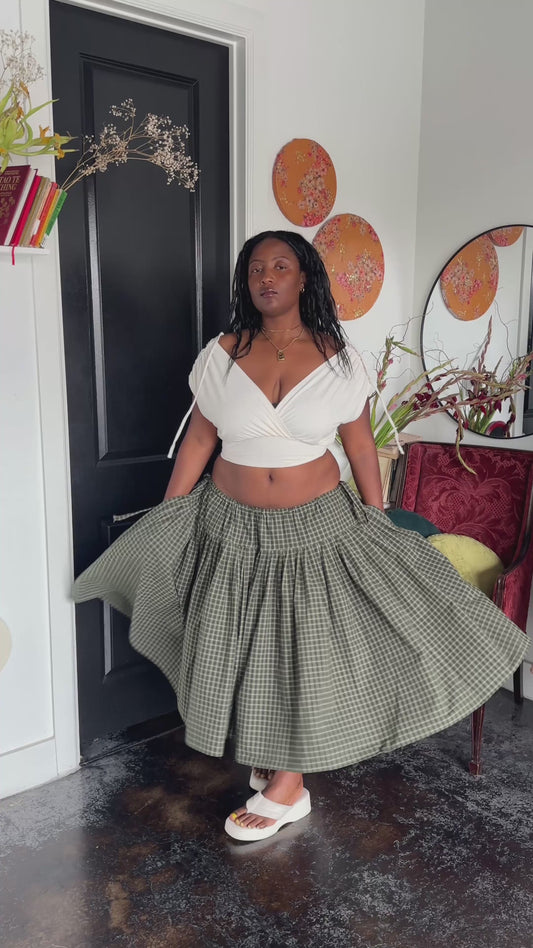 The Meadow Skirt - Plaid - BEE